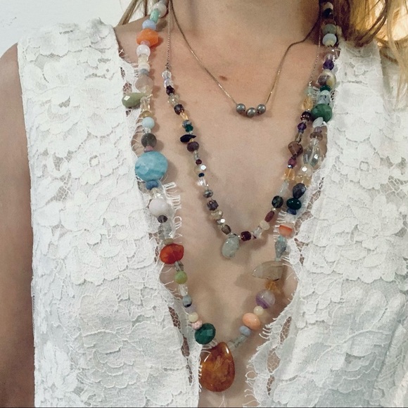 New: Semi Precious Stones Original Necklace - Picture 10 of 16